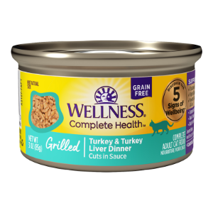 Wellness Complete Health Grilled Turkey & Turkey Liver Wet Cat Food 3oz Can