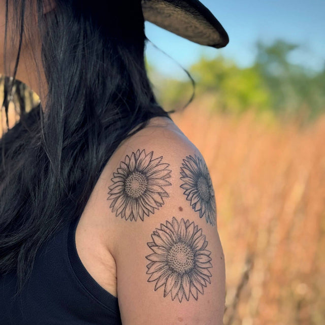 Sunflower Temporary Tattoo