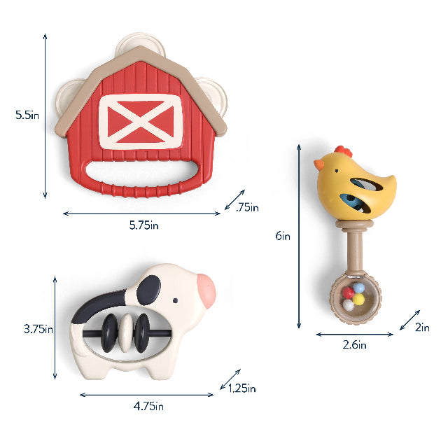 Itzy Bitzy Jamboree Farm Rhythm & Rattle Gift Set