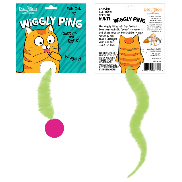 Wiggly Ping Plastic Ball Cat Toy, Assorted Colors