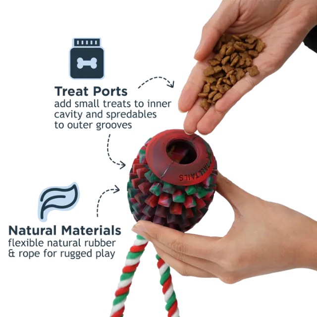 Tall Tails Natural Rubber Pinecone Treat-And-Tug Dog Toy