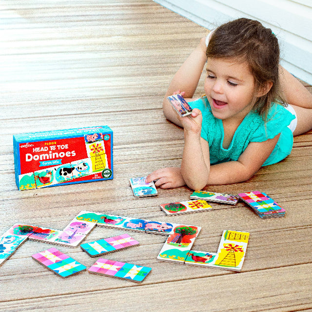 eeBoo Little Farm Head to Toe Dominoes