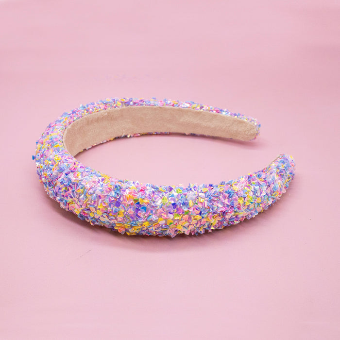 Chunky Padded Sparkly Headband, Assorted Colors