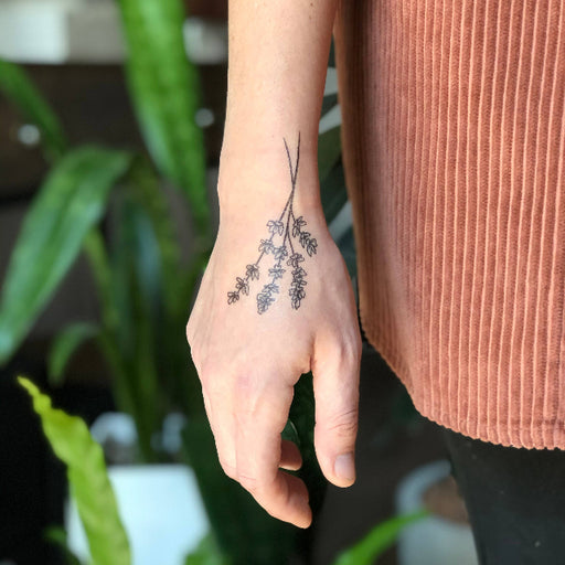 Lavender Twigs Temporary Tattoo