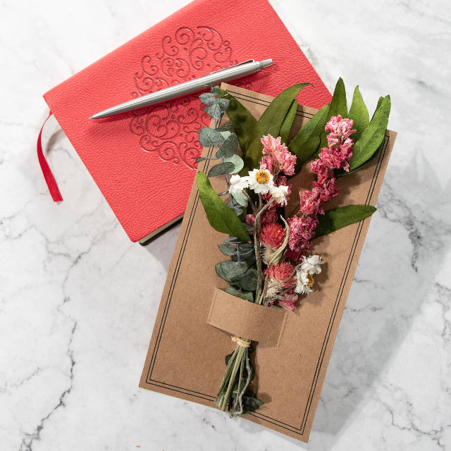 Eucalyptus & Pink Larkspur Mini Dried Floral Bouquet