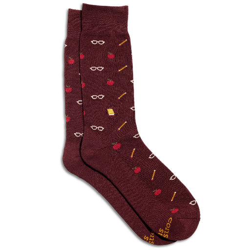 Socks that Give Books | Apples, Glasses, and Pencils