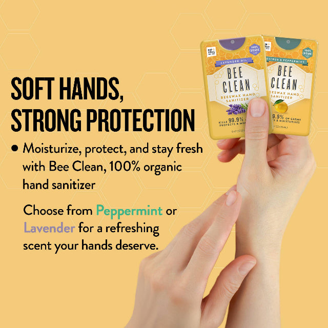 Bee Clean Citrus and Peppermint Organic Beeswax Hand Sanitizer Pocket Spray