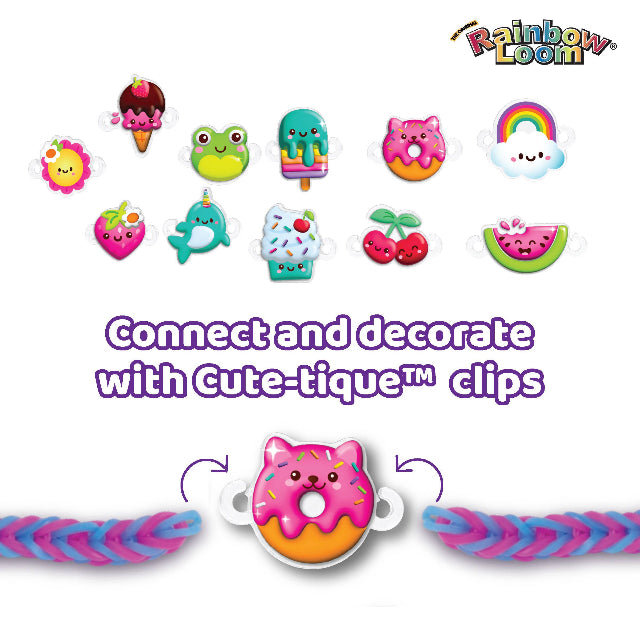 Rainbow Loom Cutie Club Rubber Band Bracelet Kit with Auto Loom