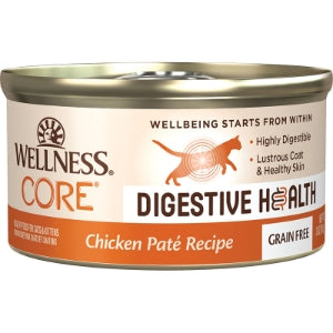 Wellness Core+ Digestive Health Chicken Pate Wet Cat Food 3oz Can