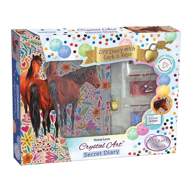 Crystal Art Secret Diary Kit: Horse Love