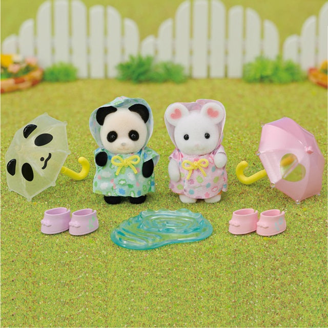 Calico Critters Nursery Friends Rainy Day Duo