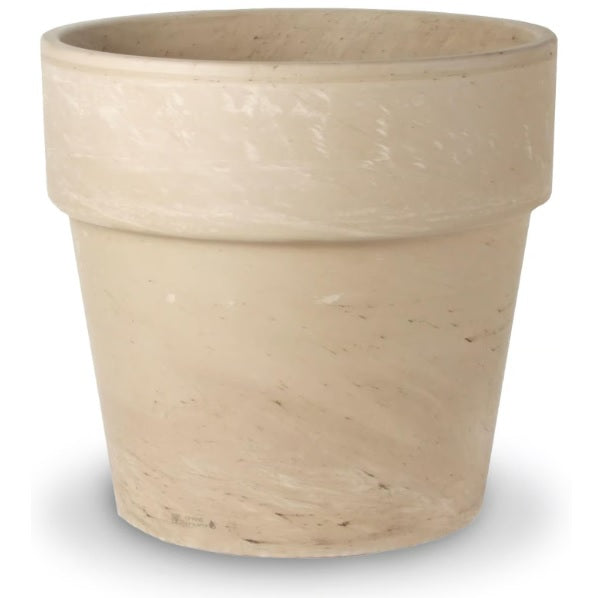 Calima Modern Clay Pot in Light Granite, 9.5"