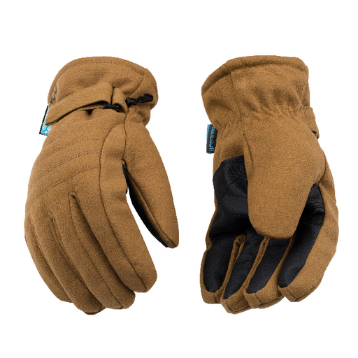 Kinco HydroFlector™ Lined Waterproof Brown Duck Ski Glove with Pull-Strap