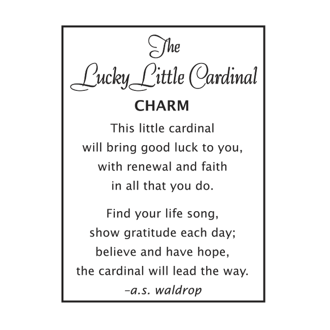 The Lucky Little Cardinal Charm