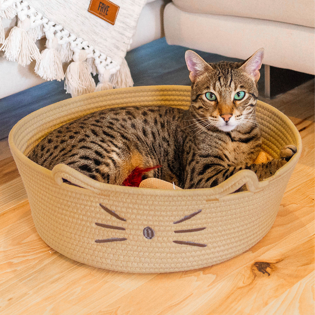 Catstages Bed & Basket Retreat Tan