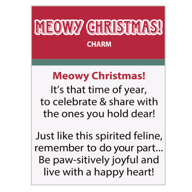 Meowy Christmas Kitten Charm