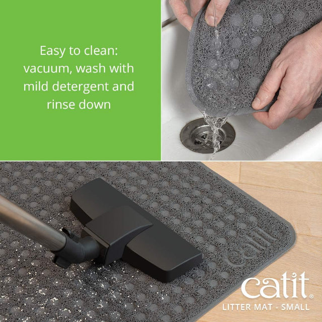 Catit Cat Litter Mat Rectangle Non-Slip Litter Trapping Mat, Small