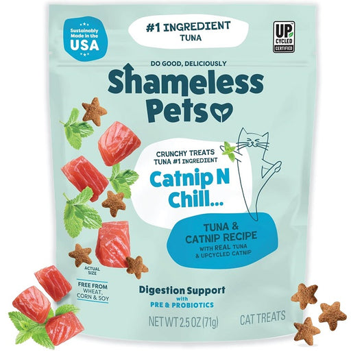 Shameless Pets Catnip N Chill Crunchy Tuna and Catnip Cat Treats 2.5 oz