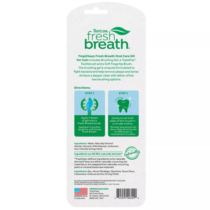 Tropiclean Fresh Breath Oral Care Kit for Cats