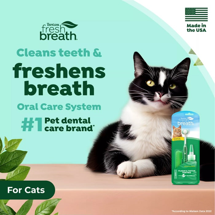 Tropiclean Fresh Breath Oral Care Kit for Cats