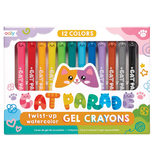Cat Parade Gel Crayons - Set of 12