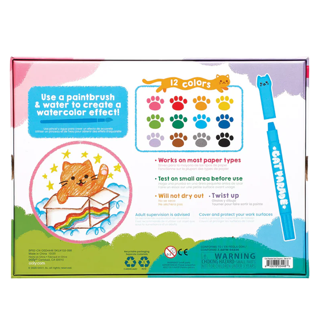 Cat Parade Gel Crayons - Set of 12