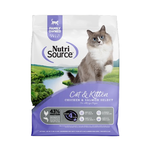 NutriSource Cat & Kitten Grain Free Chicken & Salmon 4lb