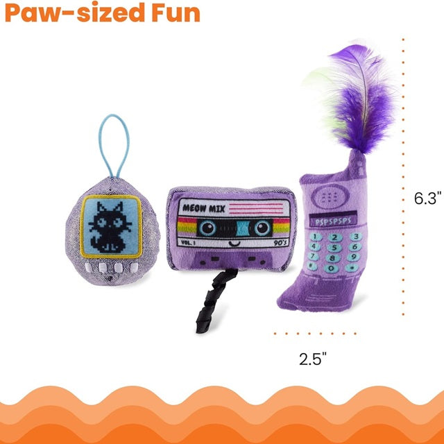 Catstages So Meowsome 90s Cat Toys, 3pk