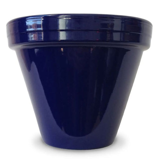Powder Coated Cobalt Blue Standard Clay Pot