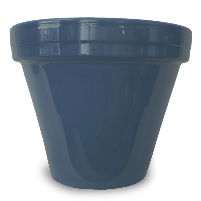 plant pot blue Ceramo 4.5 In. Slate Blue Ceramic Planter Saucer