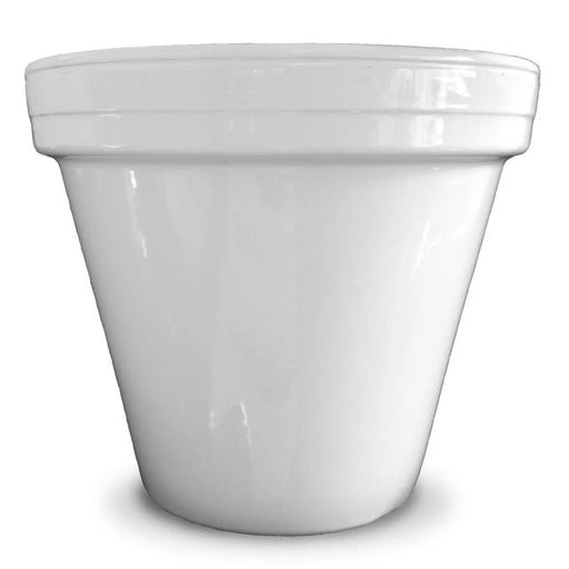 Powder Coated White Standard Clay Pot