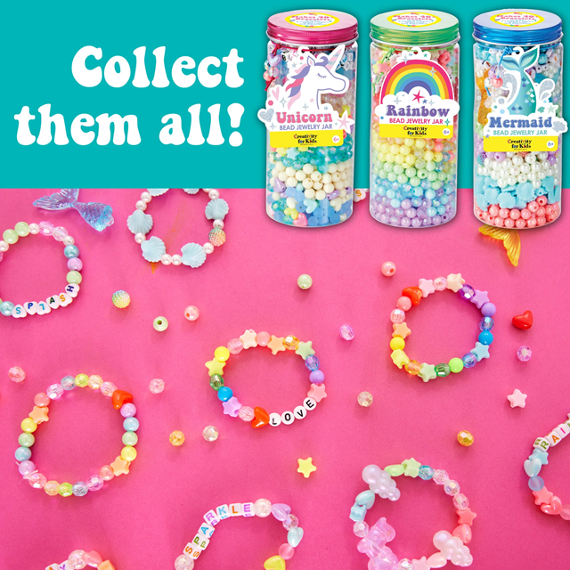 Creativity for Kids Rainbow Bead Jar Jewelry Making Kit