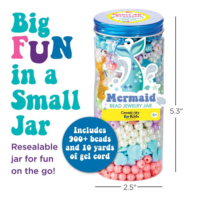 Creativity for Kids Mermaid Bead Jar Jewelry Making Kit