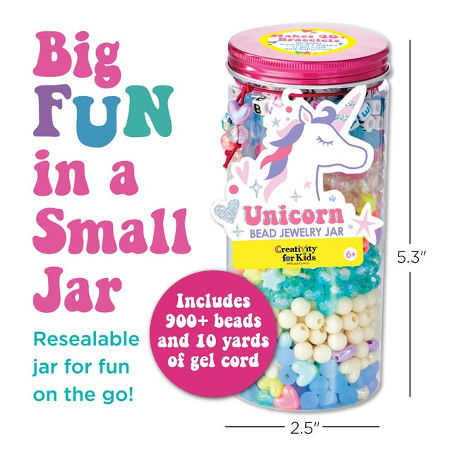 Creativity for Kids Unicorn Bead Jar Jewelry Making Kit