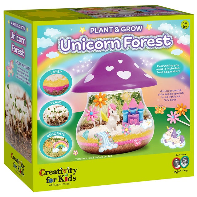 Creativity for Kids Plant & Grow Unicorn Forest Terrarium