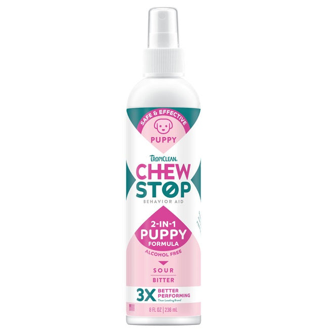 TropiClean Chew Stop Behavior Aid 2 in 1 Puppy Spray 8 oz