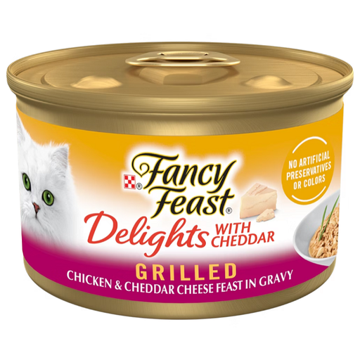 Fancy Feast Delights With Cheddar Grilled Chicken & Cheddar Cheese Feast Canned Cat Food