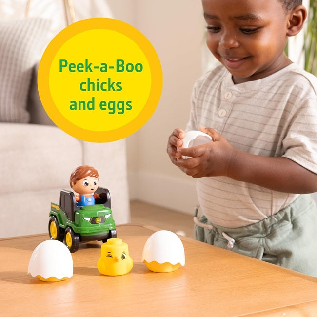 John Deere Build-A-Buddy Stackers Farm Playset - 10-Piece John Deere Chick Toy Set