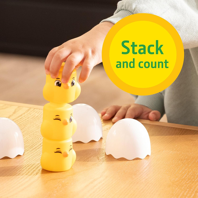 John Deere Build-A-Buddy Stackers Farm Playset - 10-Piece John Deere Chick Toy Set