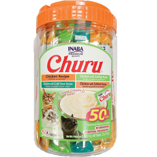 Churu Puree Chicken & Seafood 50-Count Variety Pack