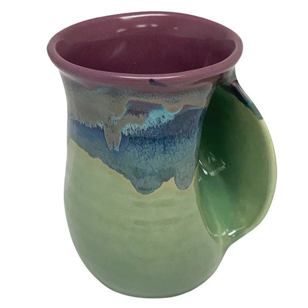 Handmade Ceramic Handwarmer Mug, Mossy Creek