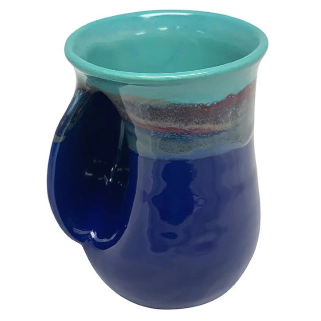 Handmade Ceramic Handwarmer Mug, Mystic Water