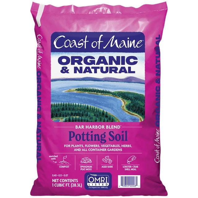 target potting mix Bar Harbor Blend Organic & Natural Potting Soil, 1 Cu ft Bag By Coast Of Maine By AM Leonard