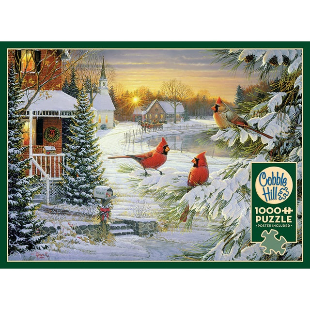 Cobble Hill 1000 Piece Jigsaw Puzzle, Sunset Cardinals