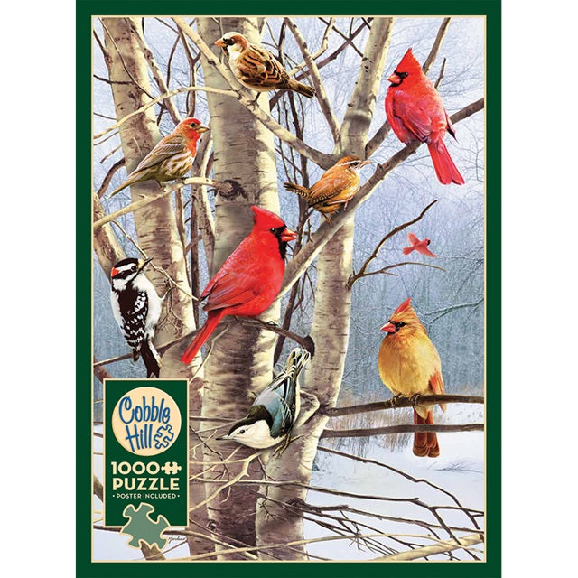 Cobble Hill 1000 Piece Jigsaw Puzzle, Winter Birds