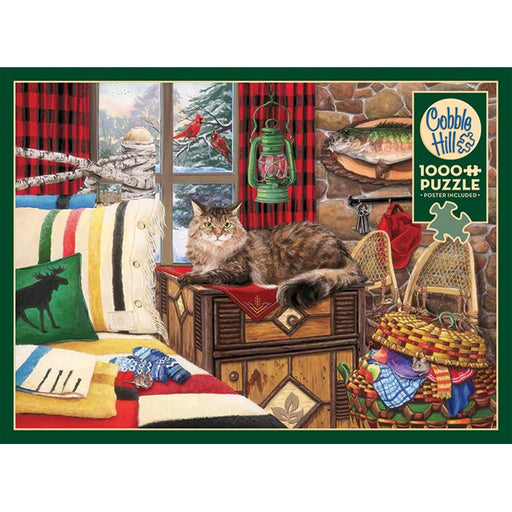 Cobble Hill 1000 Piece Jigsaw Puzzle, Lodge Cat