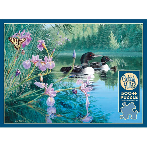 Cobble Hill 500 Piece Jigsaw Puzzle, Iris Cove Loons