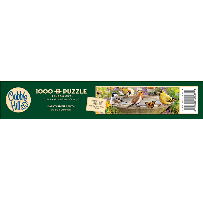Cobble Hill 1000 Piece Jigsaw Puzzle, Backyard Bird Bath