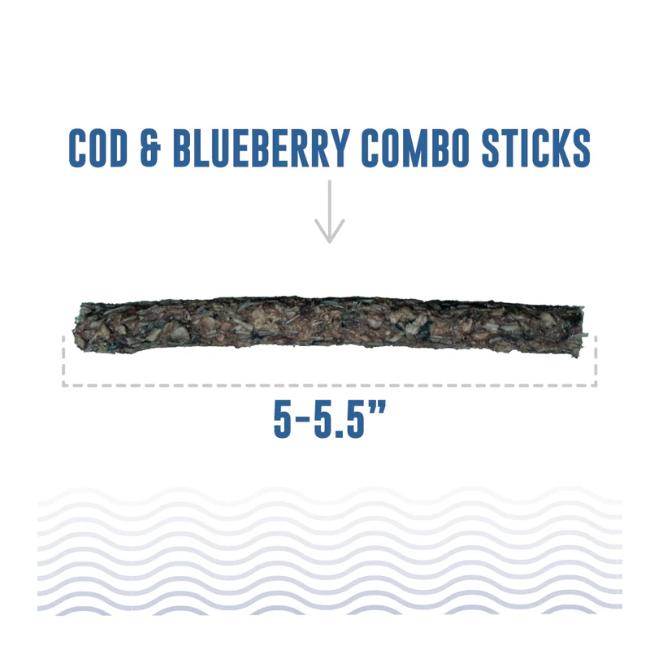 Icelandic+ Cod & Blueberry Combo Sticks Dog Treats 5 oz