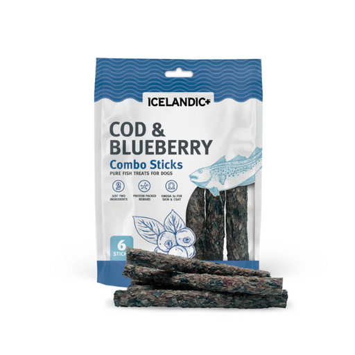 Icelandic+ Cod & Blueberry Combo Sticks Dog Treats 5 oz